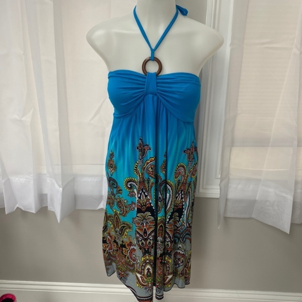 Annabelle Boho Halter Dress y2k